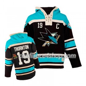 Adidas Maillot de Hockey San Jose Sharks Joe Thornton 19 Musta Sawyer Chandails à capuchon - Homme